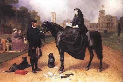 Sir Edwin Landseer Queen Victoria at Osborne House (mk25) Norge oil painting art